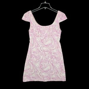 Lilly‎ Pulitzer Laurent Dress Size 0 Purple Quartz Sunshine Swirl Paisley White